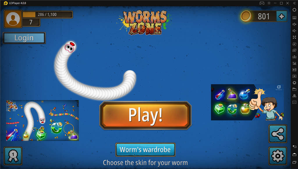 Cara Bermain game worms zone agar cepat besar