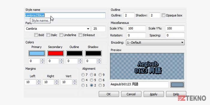 cara membuat subtitle di aegisub