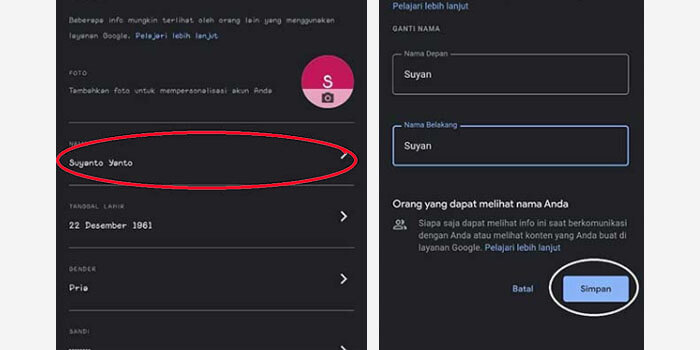Ganti Nama Google Meet di HP Android