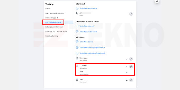 Cara Mengganti Tanggal Lahir FB di Laptop