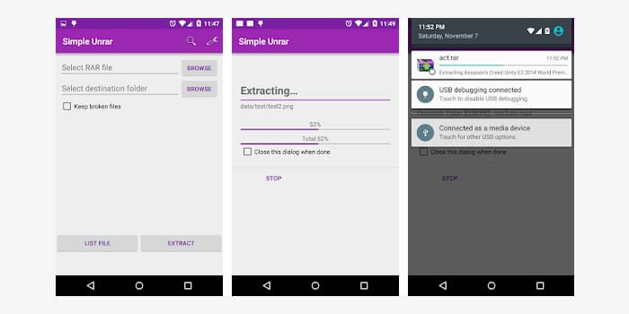 ekstrak zip di HP