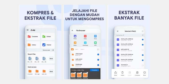 cara membuka file zip di android
